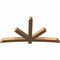 Ekena Millwork Alberta Smooth Timber Gable Bracket, Western Red Cedar, 96"W x 52"H x 5 1/2"D x 5 1/2"F, 13/12 Pitch GBW096X52X0606ALB00SWR - alternate 3